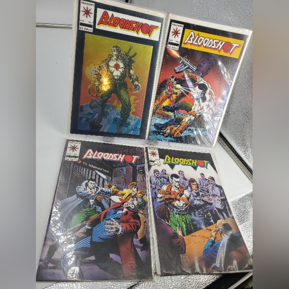 Lot (4) Bloodshot #1-2-3-4 (Valiant Comics 1993)  Bagged & Boarded